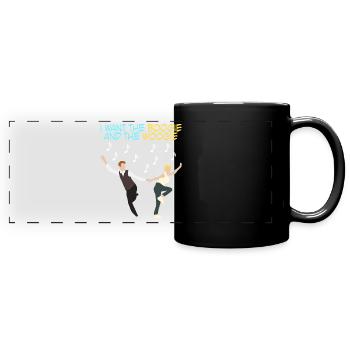 Boogie Woogie Swing Music Dancing - Panorama-Tasse farbig - Schwarz - Vorne