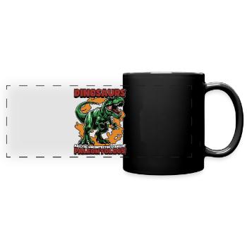 Paléontologie Les dinosaures sont les collectionneurs de fossiles - Mug panoramique uni - noir - Devant