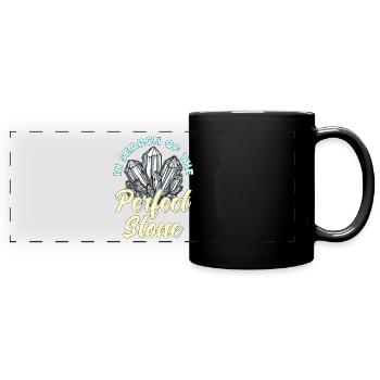 Rockhounding à la recherche de la minéralogie parfaite - Mug panoramique uni - noir - Devant