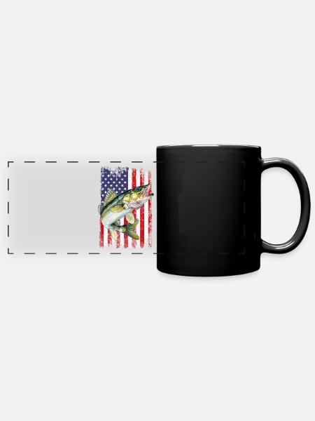 Walleye camo American flag - Panorama-Tasse farbig - Schwarz