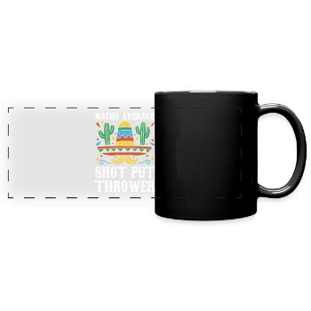 Nacho Lanceur De Poids Moyen Avec Sombrero Et - Mug panoramique uni - noir - Devant