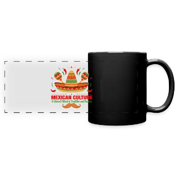 La culture mexicaine : un mélange vibrant de tradition et de - Mug panoramique uni - noir - Devant