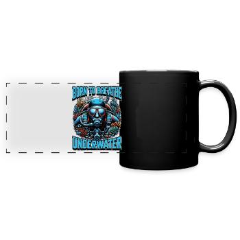 Scuba Diving Born To Breath Underwater Swimming - Panorama-Tasse farbig - Schwarz - Vorne