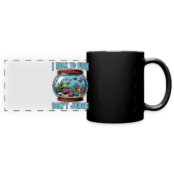 Aquarium Enthusiast I Talk To Fish Fishkeeping - Panorama-Tasse farbig - Schwarz - Vorne