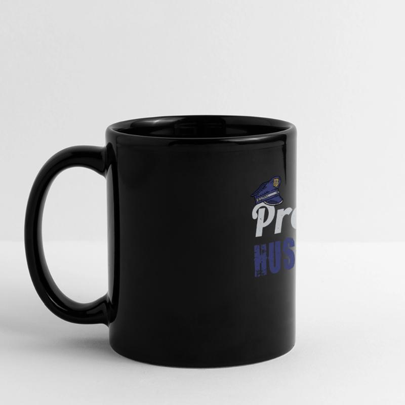 Stolzer Ehemann Polizei Partner Panorama-Tasse farbig