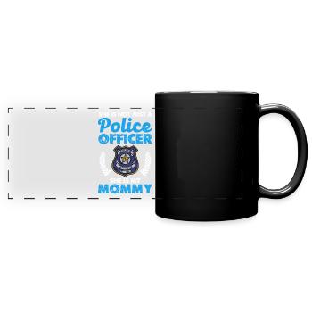 She's not just a policewoman, she's mine - Full Colour Panoramic Mug - black - Front