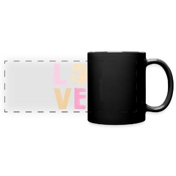 Dance Love Silhouette Sports Motif - Full Colour Panoramic Mug - black - Front