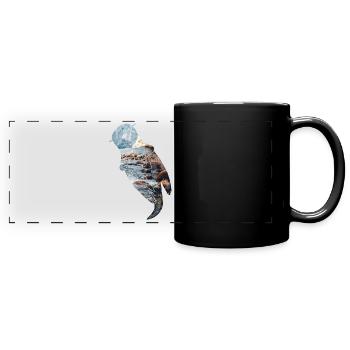 Otter River - Full Colour Panoramic Mug - black - Front