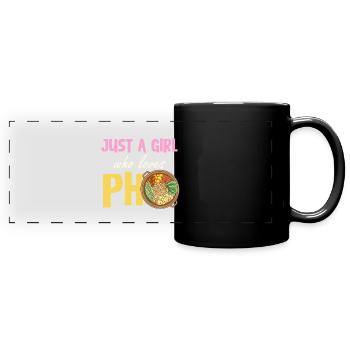 Une fille qui aime le pho - Culinaire - Mug panoramique uni - noir - Devant