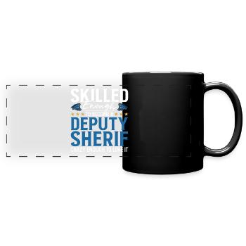 Stellvertretender Sheriff Ersthelfer Lustiges Gesetz - Panorama-Tasse farbig - Schwarz - Vorne