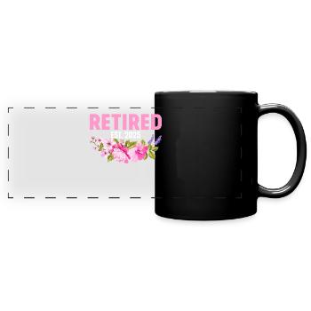 Im Ruhestand Est 2025 Lustige Blumen Ruhestand Frau - Panorama-Tasse farbig - Schwarz - Vorne
