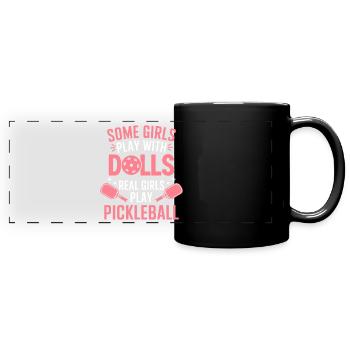 Pickleball Saying Girl Joke Pickleball Gift - Full Colour Panoramic Mug - black - Front