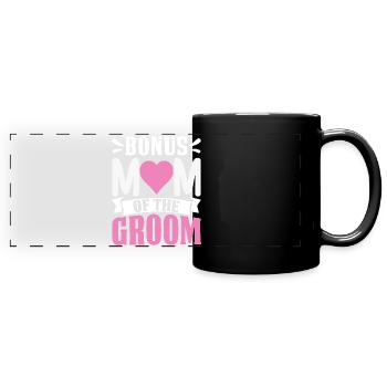 Bonus Maman Du Marié Belle-mère Drôle Maman Extra - Mug panoramique uni - noir - Devant