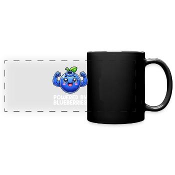 blueberry whisperer, blueberry - Panorama-Tasse farbig - Schwarz - Vorne