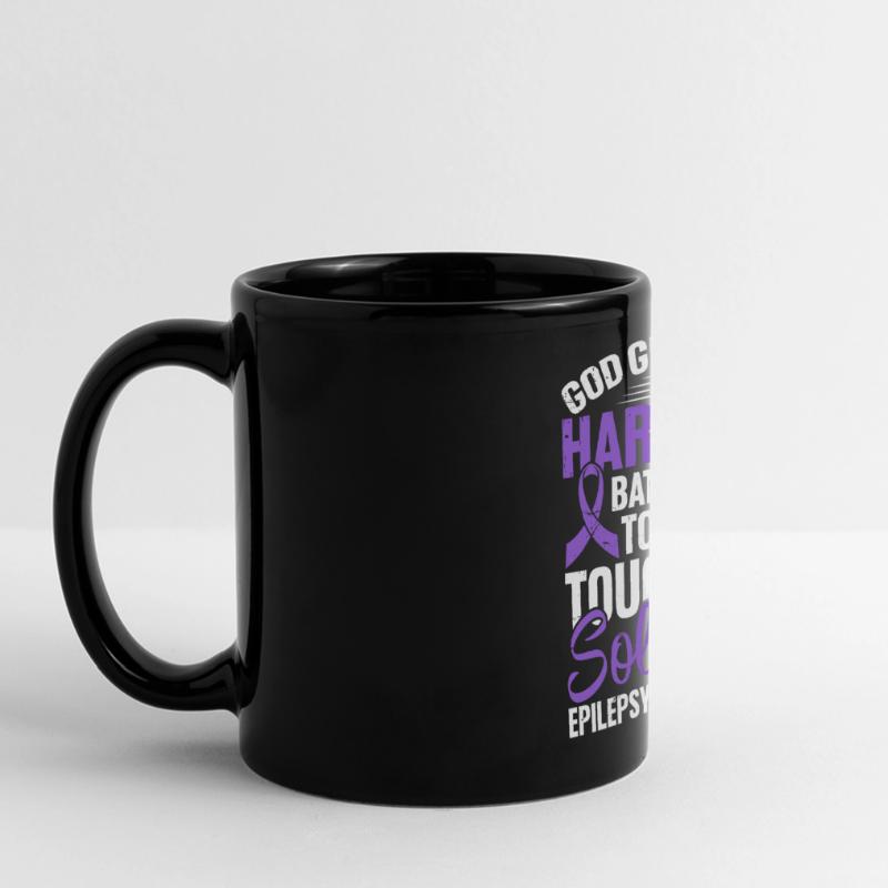 Dieu donne un ruban violet à ses batailles les plus difficiles Mug panoramique uni