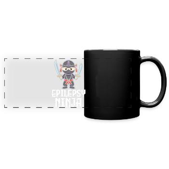 Epilepsy Ninja Nervous System Disorder Epilepsy - Full Colour Panoramic Mug - black - Front