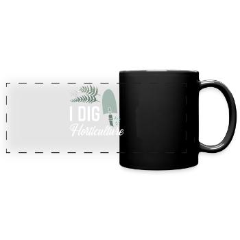 Plant Lover Gardening Pun I Dig - Full Colour Panoramic Mug - black - Front