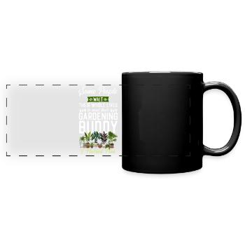 Amoureux des plantes Jardinage Mari Femme - Mug panoramique uni - noir - Devant