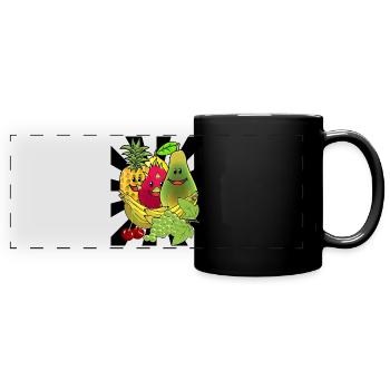 Fruits Fruits Fruits Exotique Été - Mug panoramique uni - noir - Devant