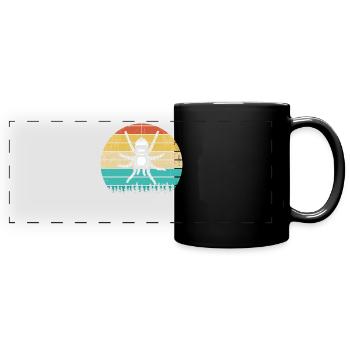 Lustige Spinnen Retro Spinnentier Tarantel Spinnen - Panorama-Tasse farbig - Schwarz - Vorne