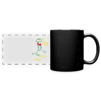 Leprechaun Mode Activates St. Patrick's Day Celebration - Full Colour Panoramic Mug - black - Front