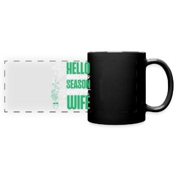 Amoureux des plantes Jardinage Mari Femme - Mug panoramique uni - noir - Devant