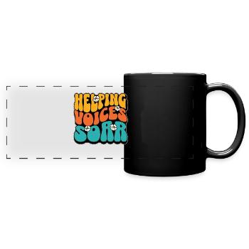 Speech Therapy Helping Voices Soar Physiotherapist - Full Colour Panoramic Mug - black - Front