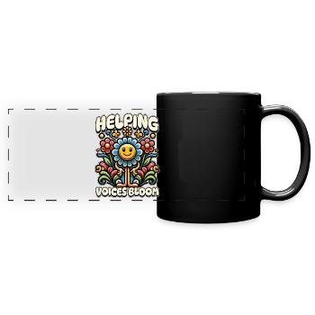 Speech Therapy Helping Voices Bloom Physiotherapy - Full Colour Panoramic Mug - black - Front