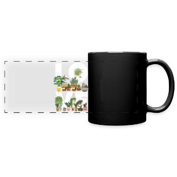 Amoureux des plantes Jardinage Amour - Mug panoramique uni - noir - Devant