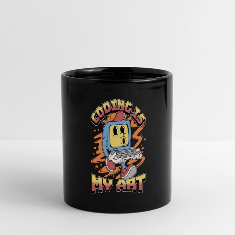 Coder Coding Is My Art Software Engineering Coders Panorama-Tasse farbig