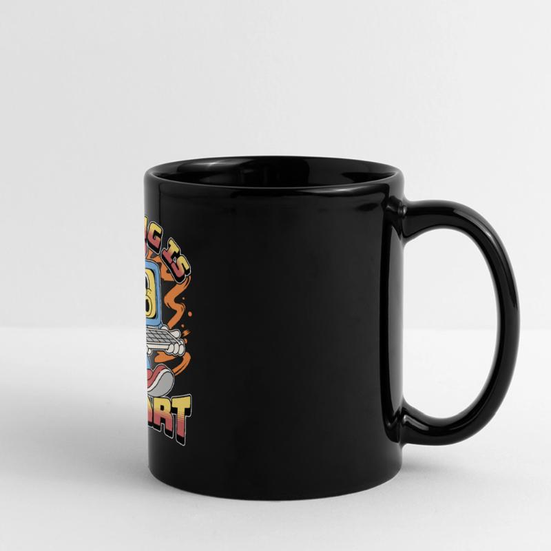 Coder Coding Is My Art Software Engineering Coders Panorama-Tasse farbig