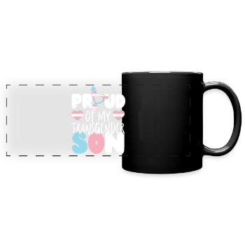 Transgender Trans LGBT Pride - Full Colour Panoramic Mug - black - Front