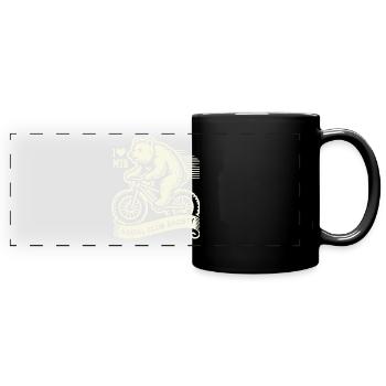 Fahrrad Retro Stil I Love MTB Bär - Panorama-Tasse farbig - Schwarz - Vorne
