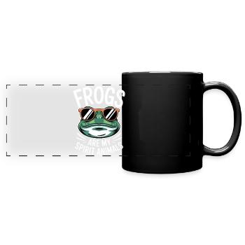 Frog Saying Toad Funny Frogs Gift - Full Colour Panoramic Mug - black - Front