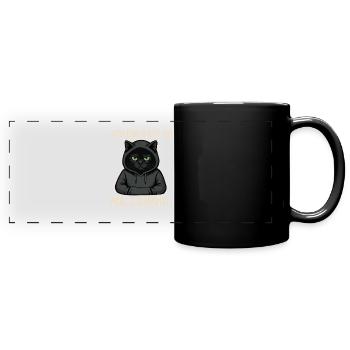 Mr. Launig – Ich bin halt so! Miesepeter-Katzen-De - Panorama-Tasse farbig - Schwarz - Vorne