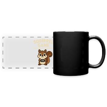 Squirrel Funny Saying game over - Full Colour Panoramic Mug - black - Front