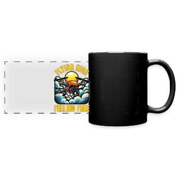 Drone Enthusiast Flying High Feeling Free Aviation - Panorama-Tasse farbig - Schwarz - Vorne