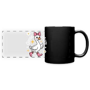 Gans Spruch Mama Gänse Lustiges Gans Geschenk - Panorama-Tasse farbig - Schwarz - Vorne