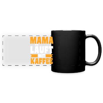 Coffee Mom Team Mom - Full Colour Panoramic Mug - black - Front