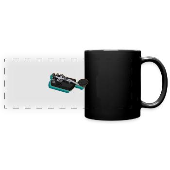 Radio Operator Hobby Mortar Morse Radio Amateur Radio - Full Colour Panoramic Mug - black - Front
