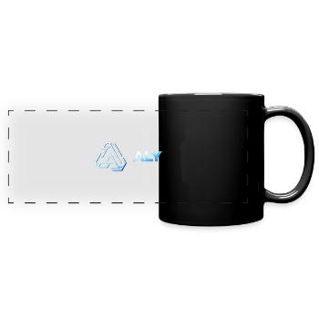 Aly Neon Triad Logo - Full Colour Panoramic Mug - black - Front