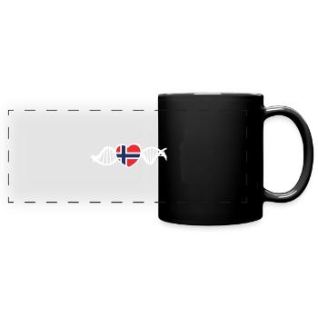 Norwegen - Panorama-Tasse farbig - Schwarz - Vorne