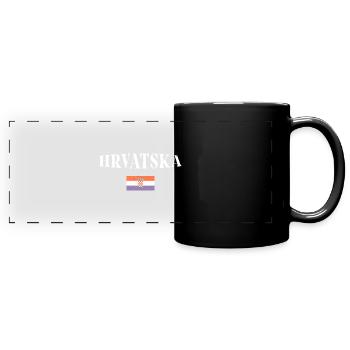 Croatie Balkan Holiday National Colors Flag - Mug panoramique uni - noir - Devant