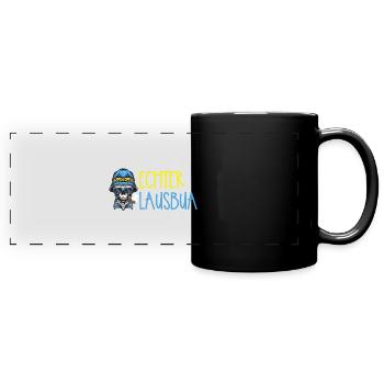 Lausbua Lausbub Lederhosen Trachten - Panorama-Tasse farbig - Schwarz - Vorne