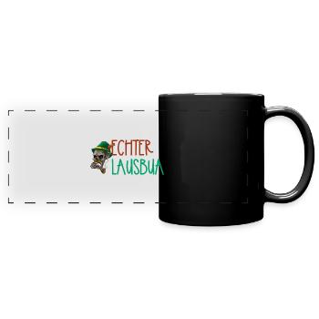 Lausbua Lausbub Lederhosen Trachten - Panorama-Tasse farbig - Schwarz - Vorne