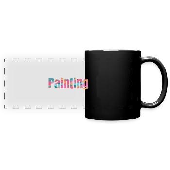 Maler Zeichner für Künstler - Panorama-Tasse farbig - Schwarz - Vorne