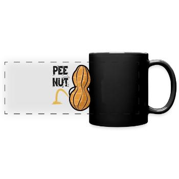 cacahuète Drôle - Mug panoramique uni - noir - Devant