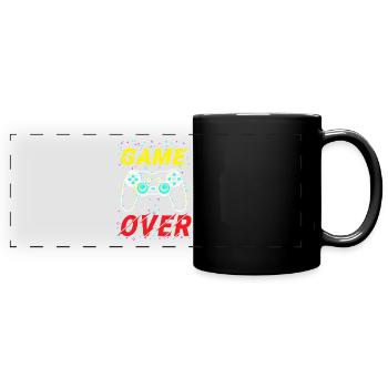 Game Over - Chemise de joueur - Mug panoramique uni - noir - Devant