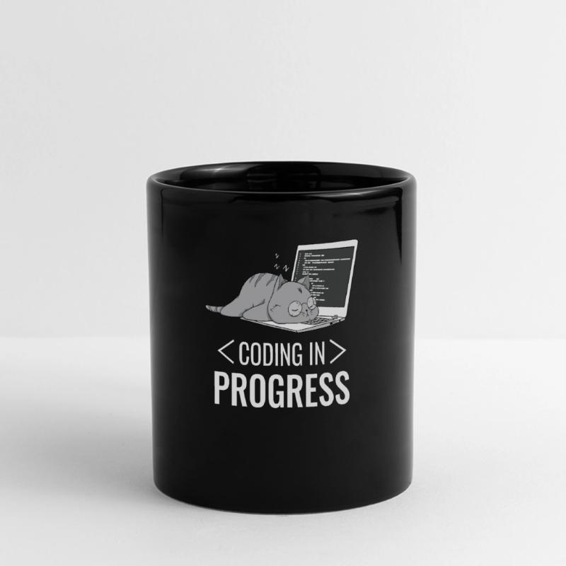 Programming Computer Nerd Cat Full Colour Panoramic Mug