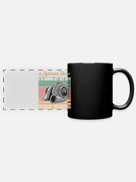 V6Turbo audiophile Tuner - Dieselholics - Panorama-Tasse farbig - Schwarz